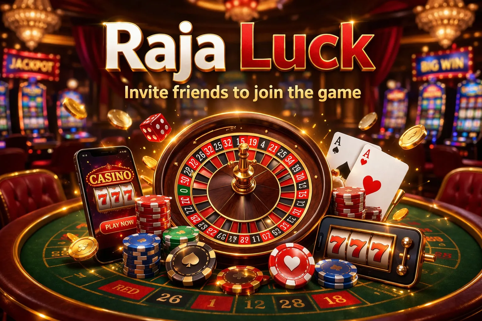 Raja Luck home screen